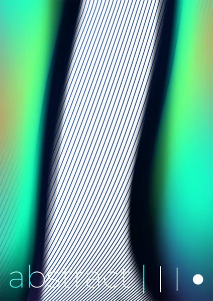 Hologram szablon smoky pokrywa z geometryczne linie — Wektor stockowy