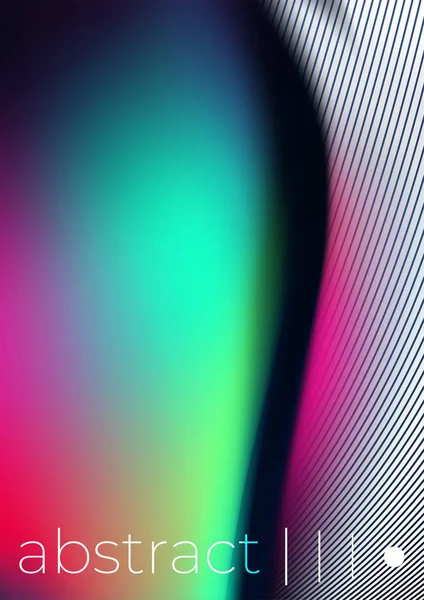 Modèle de couverture fumé hologramme avec lignes géométriques — Image vectorielle