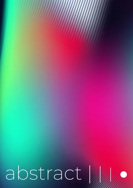 Hologram rokerige voorbladsjabloon met geometrische lijnen — Stockvector