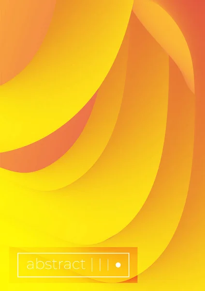 Lumineux jaune rouge abstrait forme fluide fond — Image vectorielle