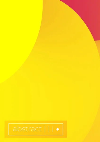 Brillante amarillo rojo abstracto fluido forma fondo — Vector de stock