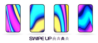 Neon parlayan akışı satırlarının arka plan vektör soyut