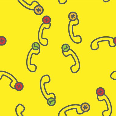 vektör retro telefon yakışıklı seamless modeli.