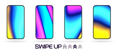 Neon parlayan akışı satırlarının arka plan vektör soyut