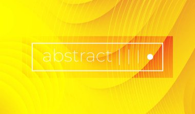 Sarı dalgalı geometrik vektör arka plan