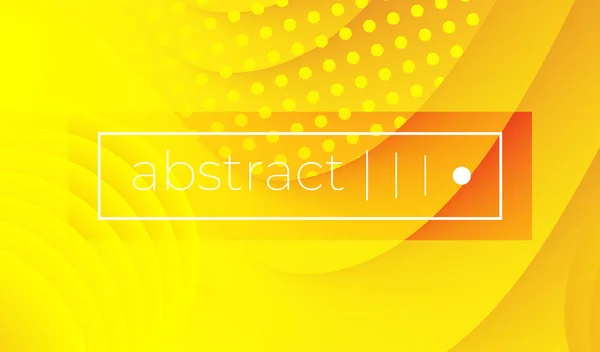 Abstract yellow wavy geometric vector background — Stock Vector