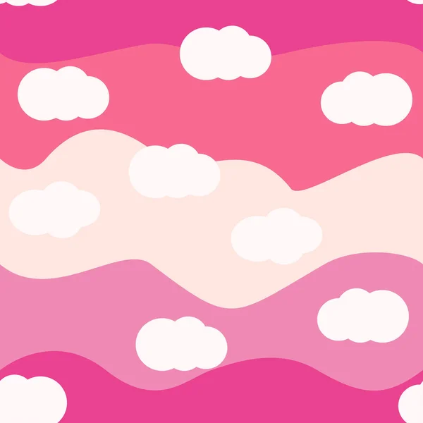 Clouds bright colors seamless pattern vector — Stock Vector