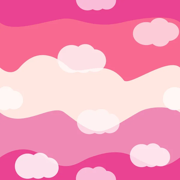 Clouds bright colors seamless pattern vector — Stock Vector