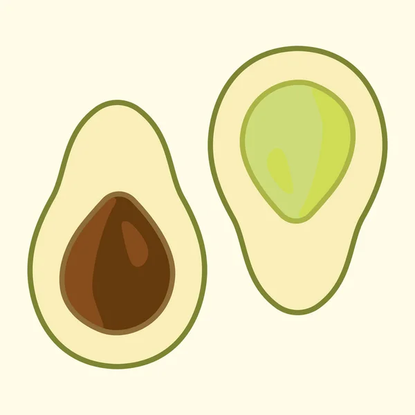 Vector fresh avocado.Cartoon  FLAT style — Stock Vector