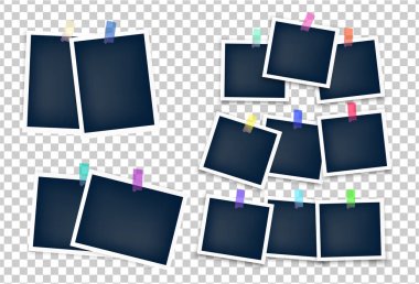 farklı boyut fotoğraf çerçeve şablonları çıkartmaları ile