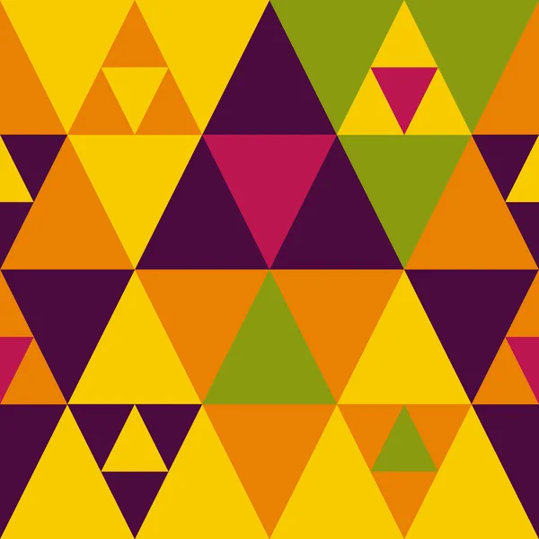 Geometric color triangles seamless pattern vector — Stock Vector