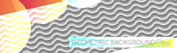 Ondas 3D fondo geométrico abstracto . — Vector de stock