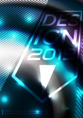 fütüristik bükülmüş noktalar vektör arka plan mockup