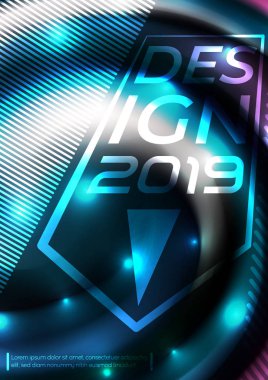 fütüristik bükülmüş noktalar vektör arka plan mockup