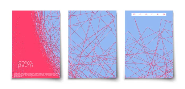 Couvertures abstraites géométriques minimalistes plates modernes — Image vectorielle
