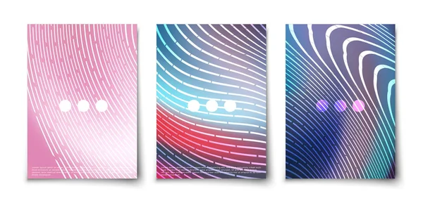 Futuristic glowing lines abstract backgrounds set — Stock Vector