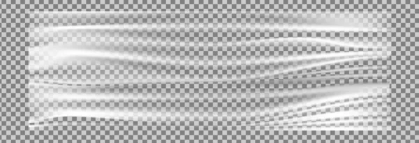 Realista estiramiento vector de polietileno transparente — Archivo Imágenes Vectoriales