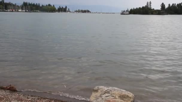 Parco Nazionale Del Ghiacciaio Montana Laghi Waterton Alberta Flathead Lake — Video Stock