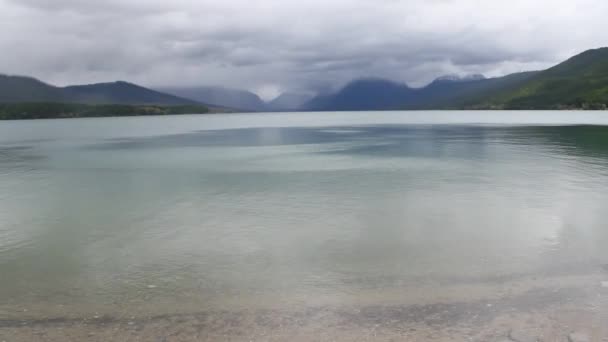 Národní Park Glacier Montana Watertonská Jezera Alberta Jezero — Stock video