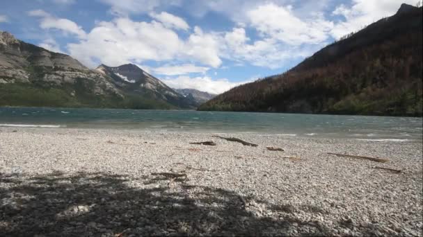 Národní Park Glacier Montana Watertonská Jezera Alberta Jezero — Stock video