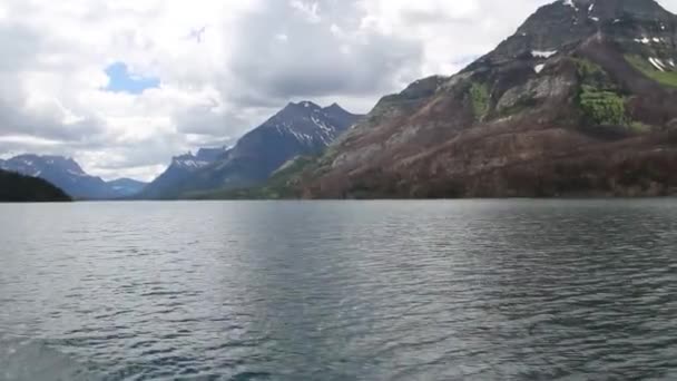 Národní Park Glacier Montana Watertonská Jezera Alberta Jezero — Stock video