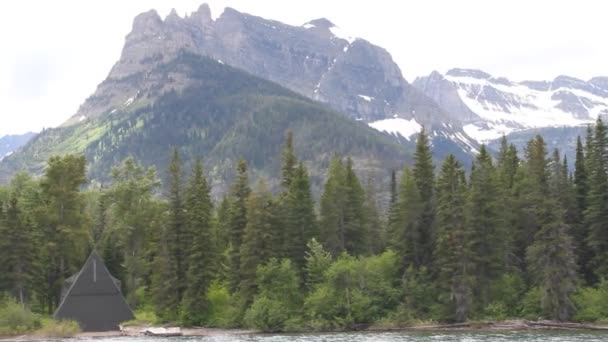 Glacier National Park Montana Waterton Lakes Alberta Flathead Sjö — Stockvideo