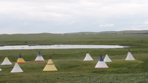 Teepe Montana Vicino Parco Nazionale Del Ghiacciaio — Video Stock