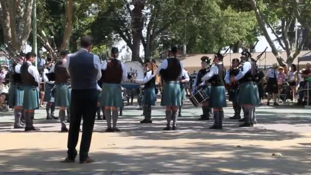 2019 Pleasanton Kalifornien Skotska Festval Och Lekar — Stockvideo