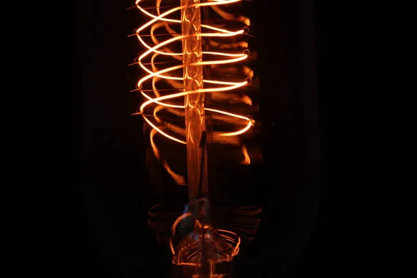 Close Vintage Bulb Glowing — Stock Photo, Image