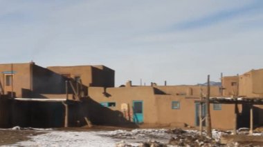 Taos New Mexico Pueblos, kışın
