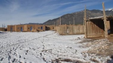 Taos New Mexico Pueblos, kışın