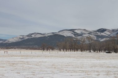 Taos New Mexico 'da kış manzarası