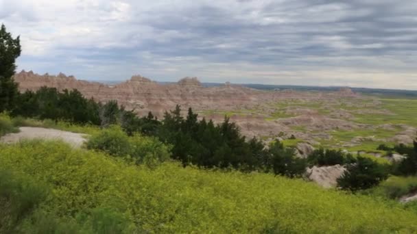 Badlands National Park Jižní Dakota — Stock video