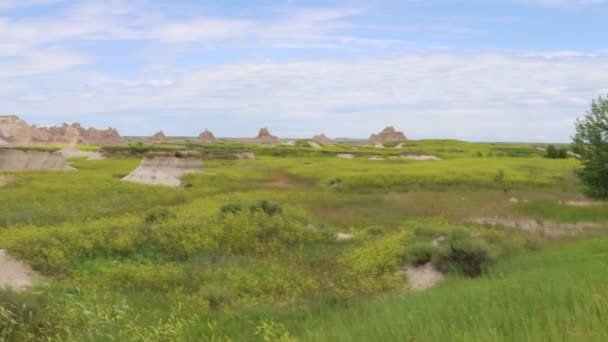 Nationaal Park Badlands Zuid Dakota — Stockvideo