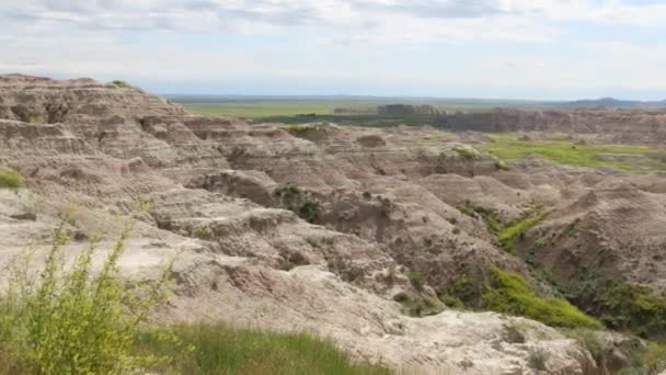 Nationaal Park Badlands Zuid Dakota — Stockvideo