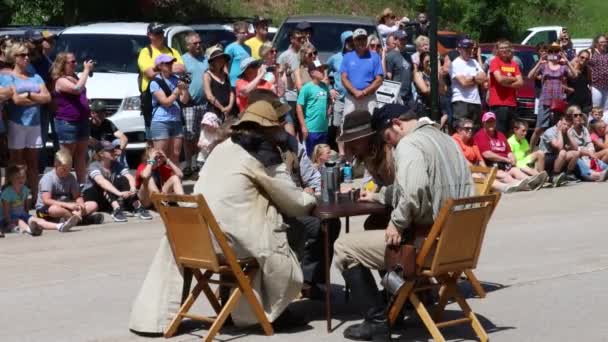 2019 Deadwood Dakota Południowa Dziki Zachód Shootout — Wideo stockowe