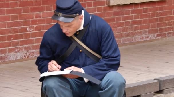 San Francisco Kalifornia Polgárháború Reenactment Fort Point San Francisco — Stock videók