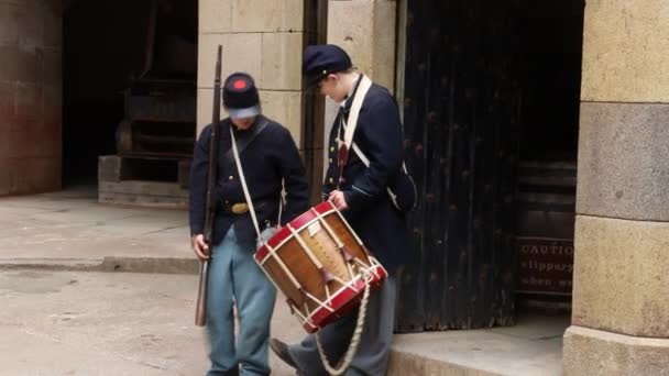 San Francisco California Civil War Reenactment Fort Point San Francisco — Stock Video