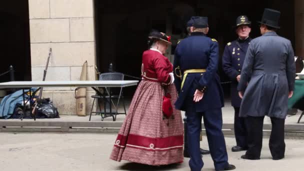 San Francisco Kalifornien Civil War Reenactment Fort Point San Francisco — Stockvideo