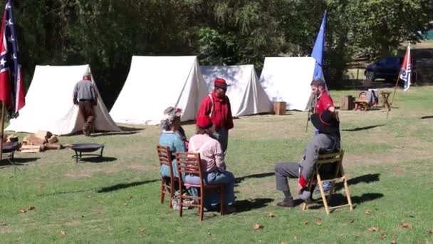 2019 Marysville Återskapande Inbördeskrig — Stockvideo