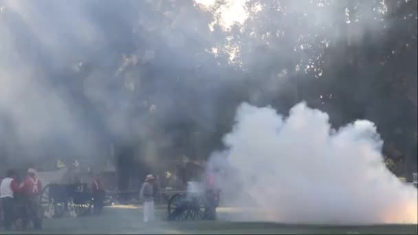 2019 Fresno California Repromulgación Guerra Civil — Vídeo de stock