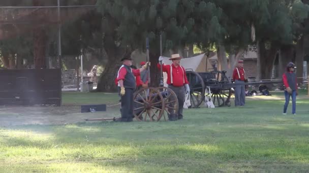 2019 Fresno California Repromulgación Guerra Civil — Vídeos de Stock