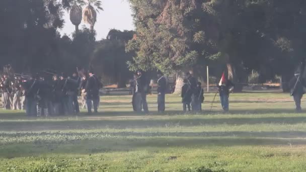 2019 Fresno Califórnia Reencenação Guerra Civil — Vídeo de Stock