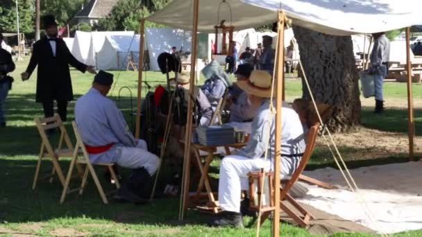 2019 Fresno California Civil War Reenactment — Stock Video