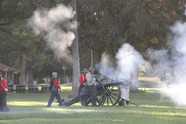 Civil War Reenactment Fresno California — Stok fotoğraf