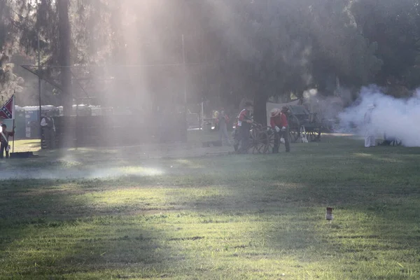 Civil War Reenactment Fresno California — стокове фото