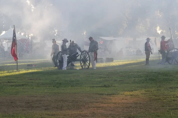 Guerre civile Reconstitution Fresno Californie — Photo