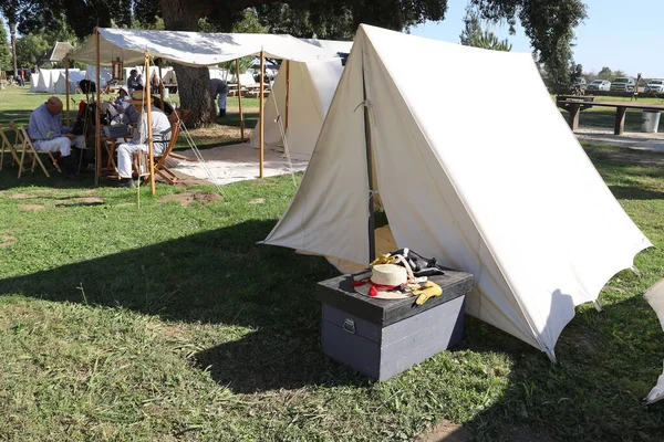 Reconstituição da Guerra Civil Fresno Califórnia — Fotografia de Stock