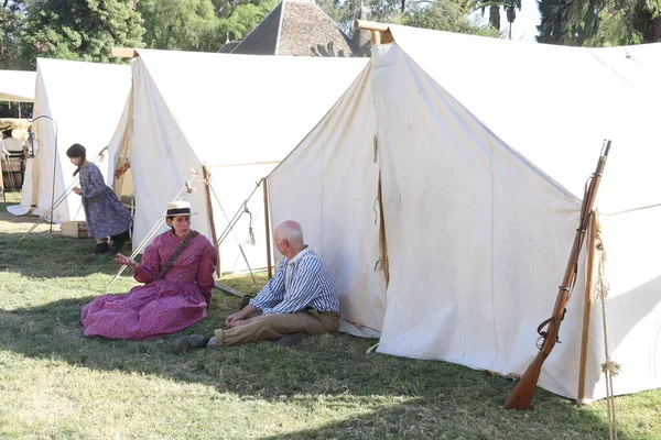 Reconstituição da Guerra Civil Fresno Califórnia — Fotografia de Stock