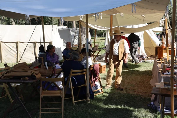 Reconstituição da Guerra Civil Fresno Califórnia — Fotografia de Stock